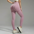 thumbnail image 4 of Riforla Womens Leggings High Waist Yoga Pants Soft Stretchy Workout Leggings with Pockets Comfortable Athletic Wear Women's Pants Pink M, 4 of 4