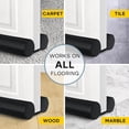 thumbnail image 5 of Door Draft Stopper Door Sweep Weather Stripping Noise Blocker Window Breeze Blocker Adjustable Door Sweeps, Black, 5 of 7