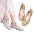 thumbnail image 1 of Chaussures pour Tout-Petites Filles Chaussures de Princesse Filles Ballerines à Paillettes Robe Chaussures Plates Mariage Fête Talon Chaussures de Princesse Bébé Étudiant Chaussures de Performance Chaussures Mary Jane, 1 of 7