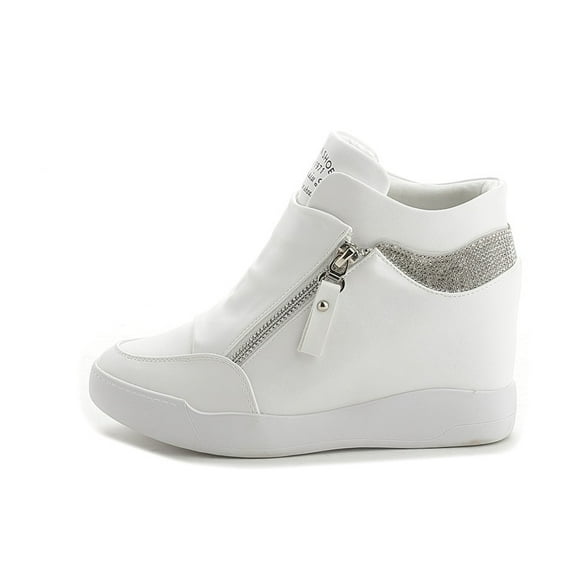 White Shoes Women‘s Inner Height Increasing Women‘s Shoes Sneakers Casual Platform High Heels Women‘s Summer New High  Shoes
