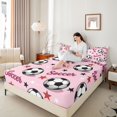 thumbnail image 3 of Erosebridal Girls Sport Soccer Queen Sheet Sets 4 Pieces,Ball Gamer Bed Set for Kids Teens,Lightweight Room Decor, 3 of 5