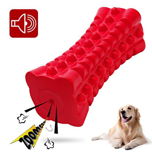 VANFINE Dog Squeaky Toys Almost Indestructible Tough Durable Dog Toys Dog chew Toys for Large Dogs Aggressive chewers Stick Toys Puppy Chew Toys with Non-Toxic Natural Rubber