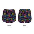 thumbnail image 5 of Fotbe Graffiti Art Womens High Waist Running Shorts Athletic Workout Quick Dry Shorts for Women with Pockets Gym Yoga Summer Shorts-, 5 of 9