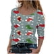 thumbnail image 1 of Camisas de Navidad Para Mujer, Tops de Cuello Redondo, Blusa de Otoño Holgada de Manga Larga Con Estampado Informal A La Moda, Jersey Odeerbi  ODB196973, 1 of 5