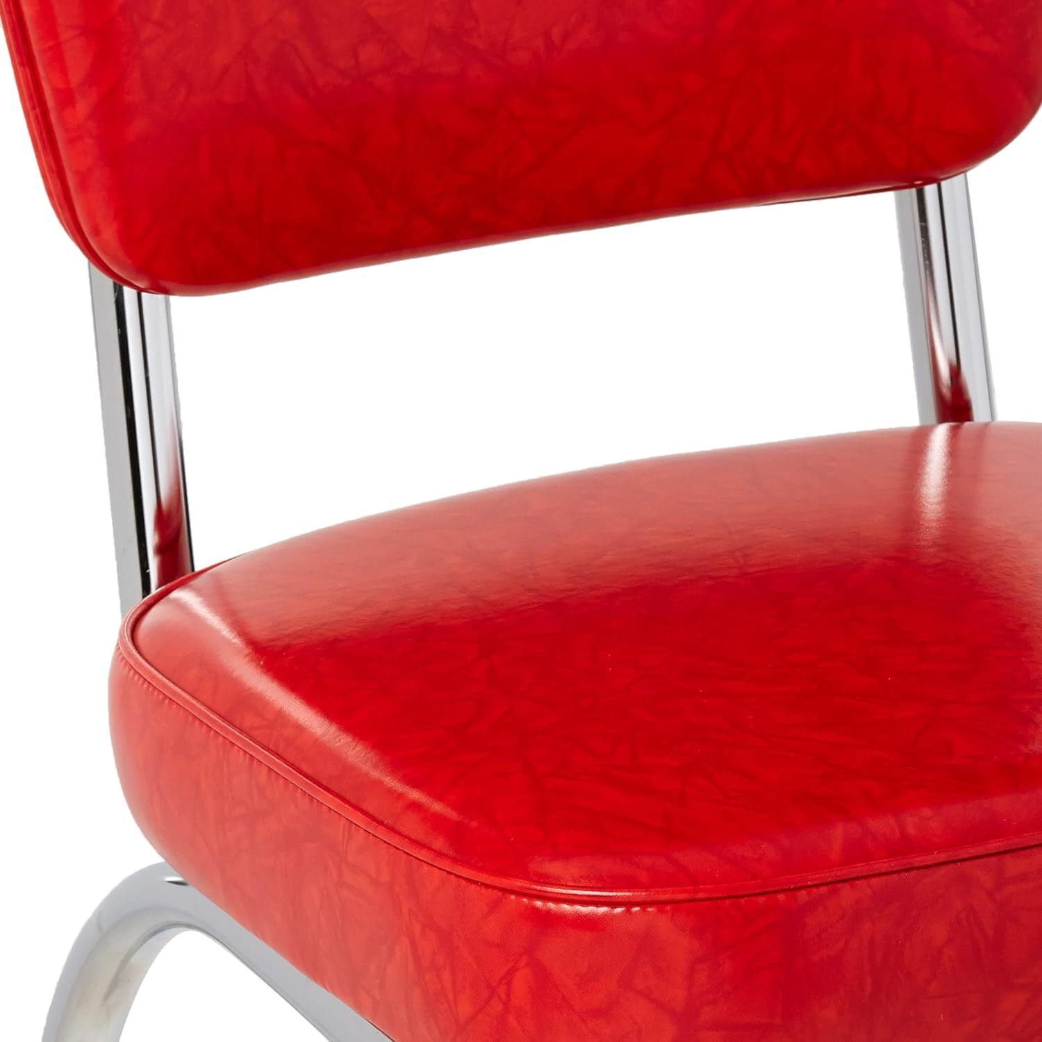 Richardson Seating Diner Chair with 2" Box Seat-Color:Cracked Ice Red
