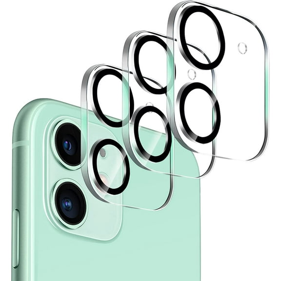 【3 Pack】 Camera Lens Protector for iPhone 11 & iPhone 12 Mini, Ultra HD, Tempered Glass, 9H Hardness, Anti-Scratch, Case Friendly, Easy to Install [No Affect on Night Shots]