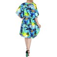 thumbnail image 4 of HAPPY BAY Women's Summer Loungewear Relaxed Fit Caftan Mini Casual Sundress 2X-3X Blue Horizon_AC739, 4 of 4