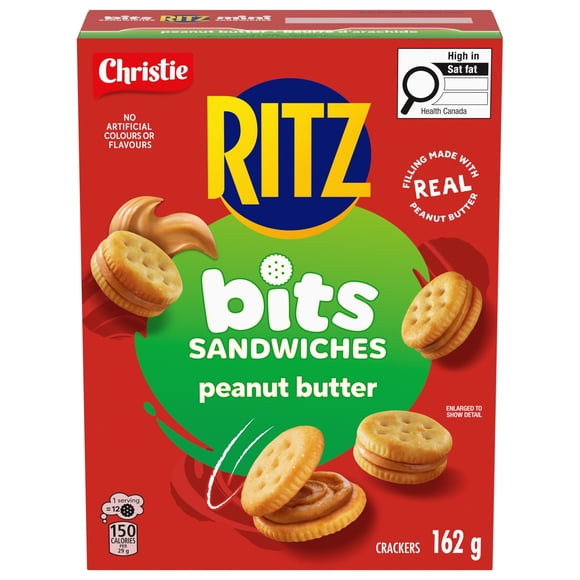 Ritz Bits Sandwich Crackers, Peanut Butter, 162g
