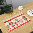 thumbnail image 2 of Visland Christmas Table Placemat Santa Claus/Tree/Reindeer/Balloon Dishwasher Safe Table Decor Heat Insulation Xmas Dining Table Mat for Kitchen - 1PC, 2 of 6