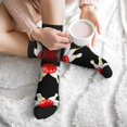 thumbnail image 7 of Women's Men's Bowling Bottle Print Colorful Novelty Pattern Crew Athletic Socks, 7 of 7