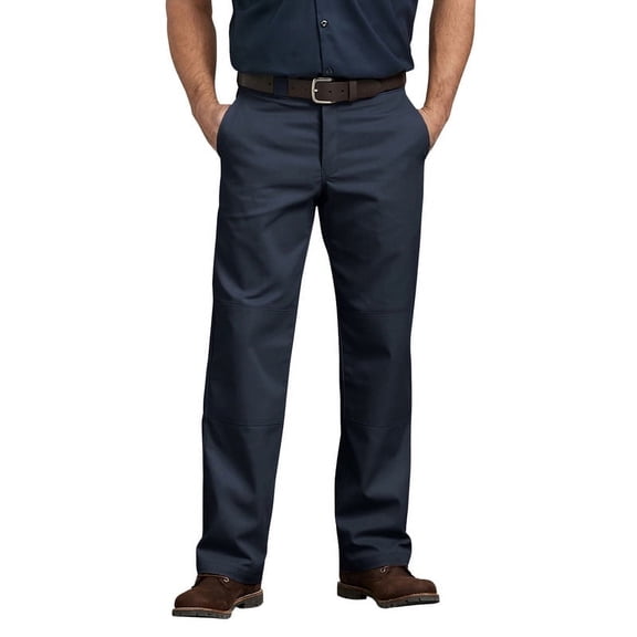 Dickies Men's Relaxed Fit Double Knee Work Pants, Dark Navy, 38X30