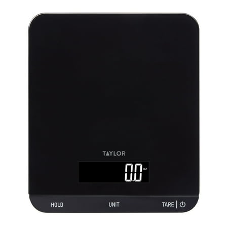 Taylor 33 LB Kitchen Glass Digital Scales Black