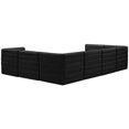 thumbnail image 4 of Meridian Furniture Quincy Black Velvet Modular Sectional, 4 of 15