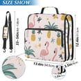 thumbnail image 2 of FORMRS Zipper Binder with Shoulder Strap 2-inch Ring 500 Sheet Capacity File Bag, Flamingo Pattern, 2 of 5