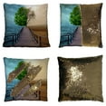 thumbnail image 1 of EREHome Half Life Tree Reversible Mermaid Sequin Pillow Case 18x18 inches, 1 of 3