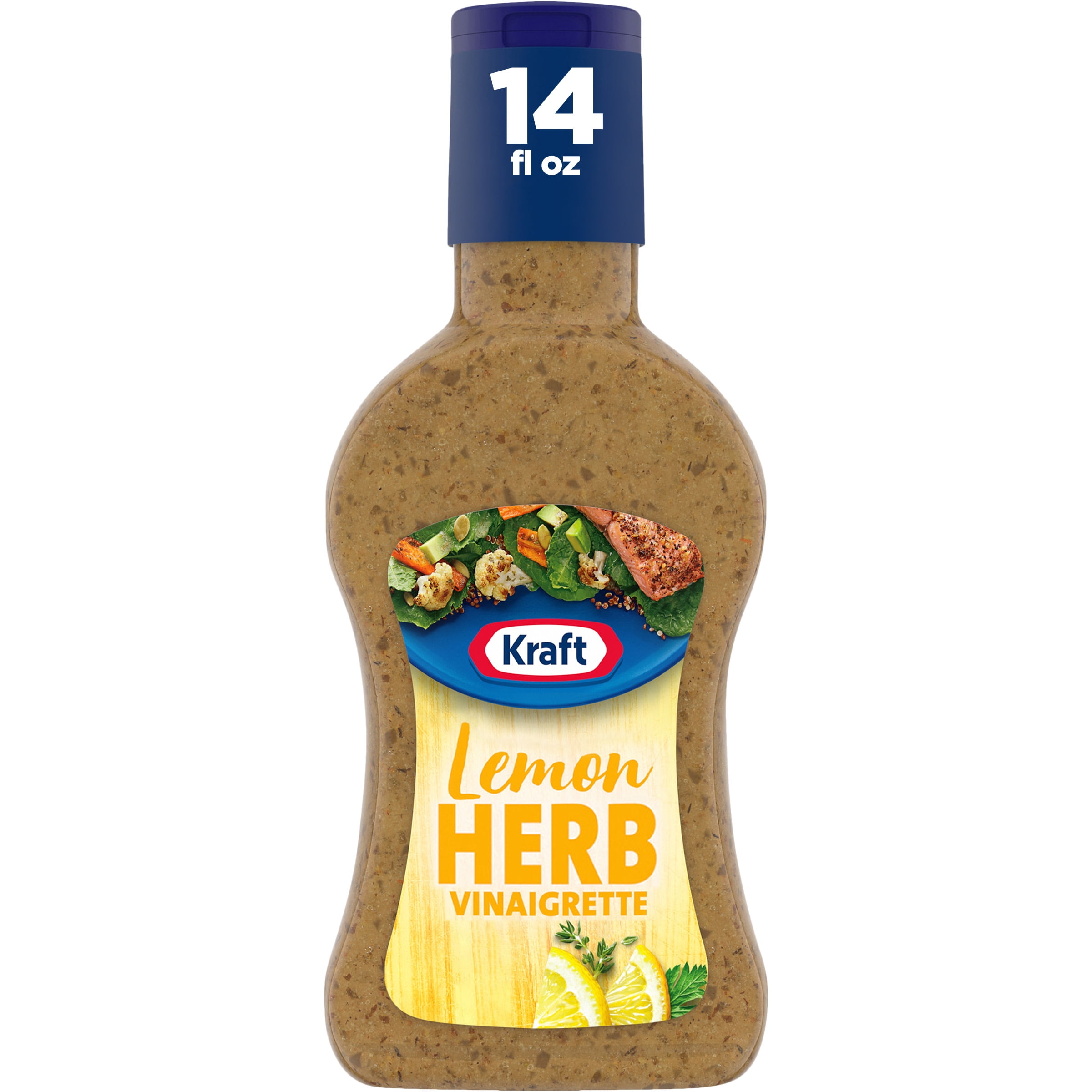 Kraft Lemon Herb Vinaigrette Salad Dressing, 14 fl oz Bottle