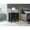 1#Black, variant on DUOSONG Breeze Four-Legged Modern Bedroom Nightstand, With Two Drawers Black Engineered Wood Furniture Dining Furniture Kitchen Islands & Carts