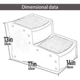 thumbnail image 2 of 2-Step Pet Stairs for Small Dogs - Removable Washable Carpet Tread - Up to 75-pounds Cats and Dogs, 2 of 3