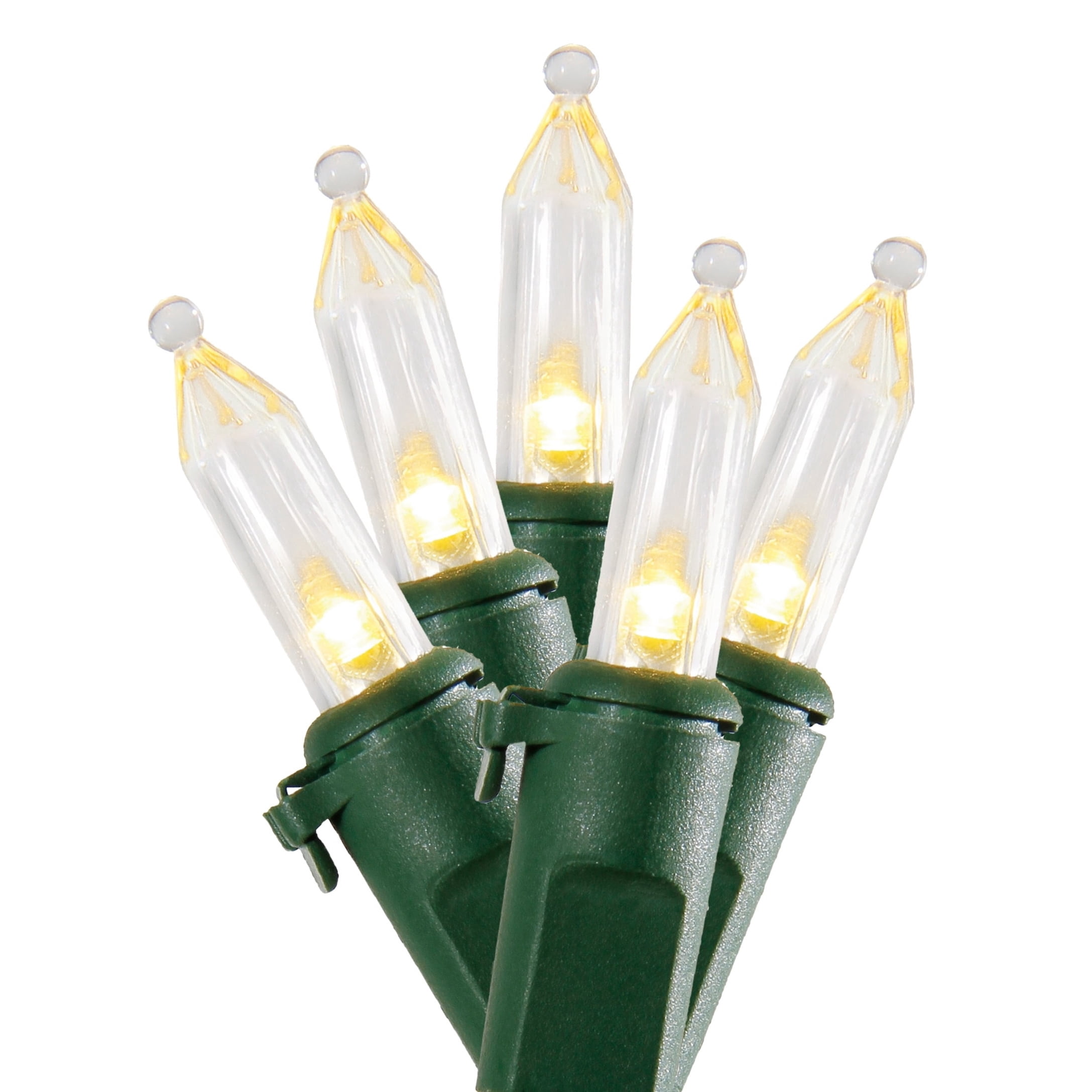Indoor/Outdoor 500-Count LED Mini Christmas String Lights, Warm White, Green Wire, 114', by Holiday Time