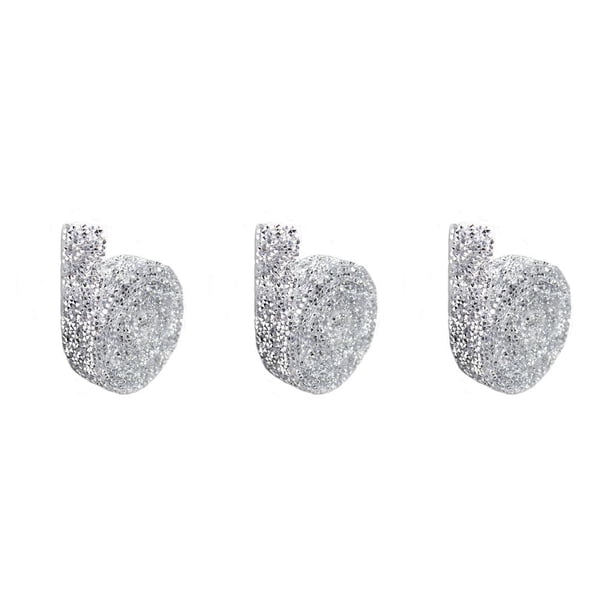 Pegatinas ostentosas Billuyoard de Cristal de resina 1 Yarda 3.5 cm de ancho 3piezas Plata