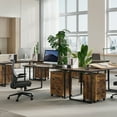 thumbnail image 3 of 3 Drawer Mobile File Cabinet with Lock, Under Desk Wooden Filing Cabinets for Home Office Organizer Letters/Legal/A4, 3 of 9