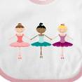 thumbnail image 4 of Inktastic Little Ballerina Trio Girls Baby Bib, 4 of 4