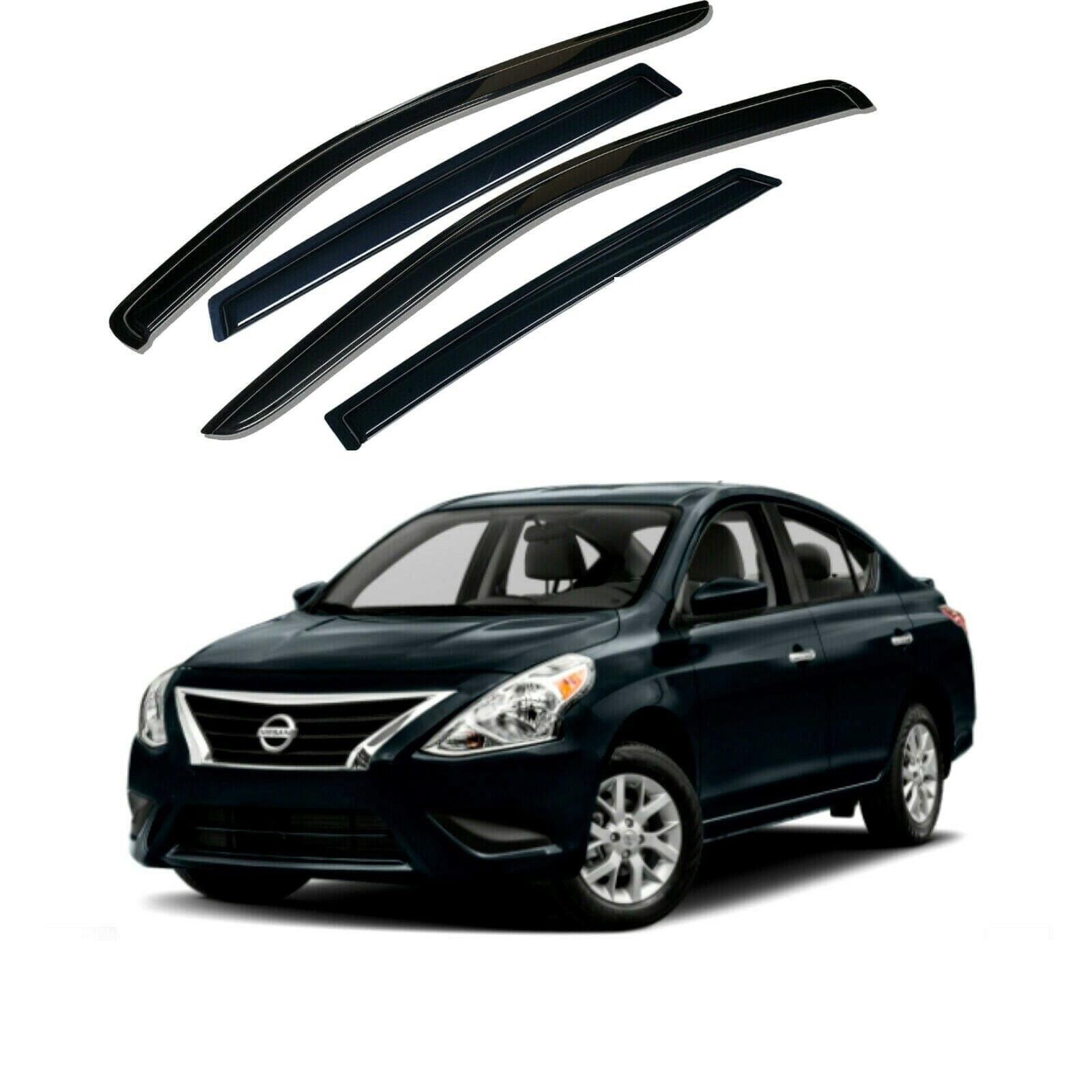 Out Channel Visors Wind Deflector Light Tint For Nissan Sentra 13-15 4pcs