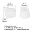 thumbnail image 2 of Rubber Leg Cap End Tip Furniture Table Feet Protector Reduce Noise Prevent Scratches 10mm 3/8" Inner Dia 32pcs, 2 of 7