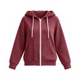 thumbnail image 5 of Tqcoqu Womens Zip Up Hoodies Long Sleeve Y2K Hooded Sweatshirt Women Fashion Zipper Fall Light Jackets with Pocket, 5 of 8