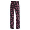thumbnail image 6 of Censtreet Mens Women's Comfy Pajamas Summer Spring Stretch Floral Print Long Wide Leg Unisex Lounge Pants with Pocket, 6 of 6
