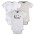 thumbnail image 1 of Gerber Essentials Pañalero body bebé blanco gris algodón conjunto cómodo, 1 of 5