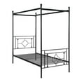 thumbnail image 4 of Maklaine Transitional Metal Frame Canopy Twin Platform Bed in Black, 4 of 5