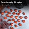thumbnail image 4 of Crocon Red Jasper Gemstone Rune Stone with Elder Futhark Alphabet Engraved Symbol 25 pcs Set for Feng Shui Chakra Balancing Reiki Crystal Healing Spiritual Metaphysical Size: 15-20 mm, 4 of 8