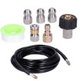 thumbnail image 1 of Drain Cleaning Hose Sewer Jetter Kit Pressure Washer Quick Connector Nozzle Accessories, 1 of 5