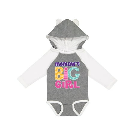 

Inktastic Memaw Big Girl Gift Baby Girl Long Sleeve Bodysuit