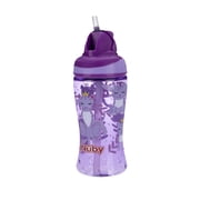 Nuby Thirsty Kids Flip-It Straw Boost Cup, 12oz, Leopard