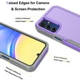 thumbnail image 4 of For Samsung Galaxy A15 5G Phone Case, with Tempered Glass Screen Protector, Heavy Duty Rugged Shockproof Full Body Protection Sturdy Durable Cover Cute Bumper for Galaxy A15 5G -Purple, 4 of 6