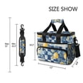 thumbnail image 3 of FORMRS Insulated Cooler Bag 24 Cans Capacity Soft Leakproof Lunch Box with Side Pockets, Retro Plaid Lemon, 3 of 7