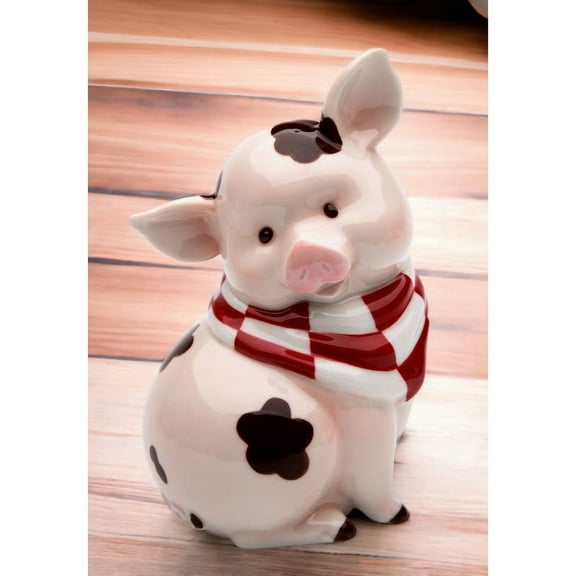 StealStreet SS-CG-61760, 5.5 Inch Sitting Pink Pig with Brown Mud Spots Money Piggy Bank