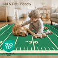 thumbnail image 4 of ODIKA Football Vintage Athletic Field Doormat Pennant Footaball Door Foldable Easy Care for Master Suite, California King, Under Bed, 4 of 7