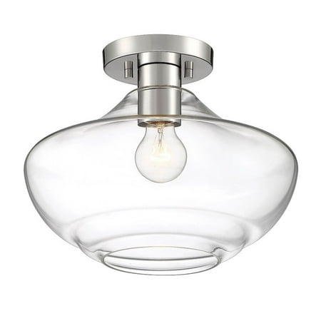 

Designers Fountain - Emma - 1 Light Semi-Flush Mount In Transitional Style-9.75