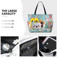 thumbnail image 3 of Balery Kawaii Sushi Characters Delight Beach Travel Bag - Water-Resistant, Large Capacity Lightweight Tote with 7 Pockets for Women and Men - Perfect for Beach, Pool, Gym, and Travel, 3 of 7