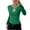 Green, variant on LWITHSZG Long Sleeve Shirts for Women Rhinestone Sequin Keyhole Neck Blouses Fall Winter Fashion Going Out Tops Ribbed Knit Slim Fitted Pullover