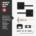 thumbnail image 4 of Kwikset Casey Interior Privacy Door Handle with Lock 10 Pack, Door Lever for Bathroom and Bedroom, Matte Black Reversible Keyless Turn Lock, with Microban Protection, 4 of 9