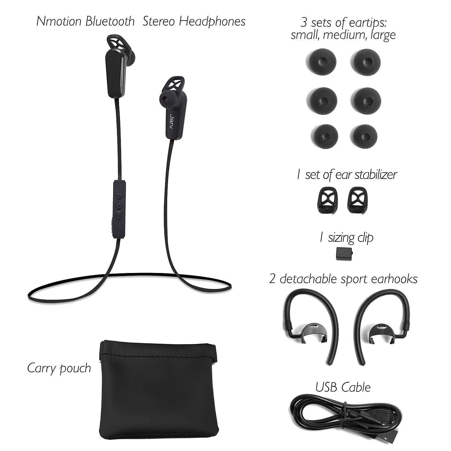 jarv nmotion bluetooth earbuds