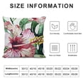 thumbnail image 5 of Fenyluxe Flower Throw Pillow Covers Tropical Leaves Home Decorative Rectangular/Waist Cushion Cover for Patio Sofa Couch Housewarming Gifts 24x24in, 5 of 5