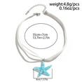thumbnail image 3 of HGYCPP Simple Large Starfish Pendant Necklace Clavicle Chain White Rope Collar Necklace, 3 of 14
