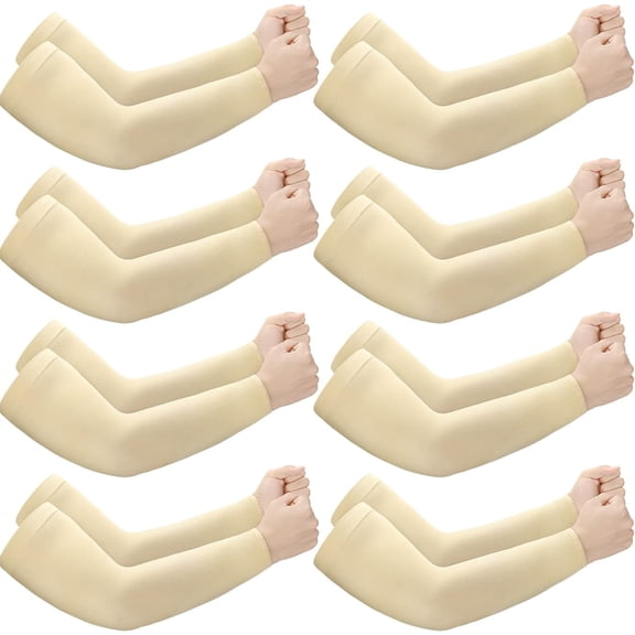 8 Pairs Elderly Skin Thin Protector Sleeves Bruise Abrasions Protective Arm Sleeve