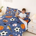 thumbnail image 3 of Erosebridal Ice Hockey Stick Full Size Sheets,Boys Ball Games Rugby Sport Bed Sheets For Kids Teens 4-Piece, 3 of 6