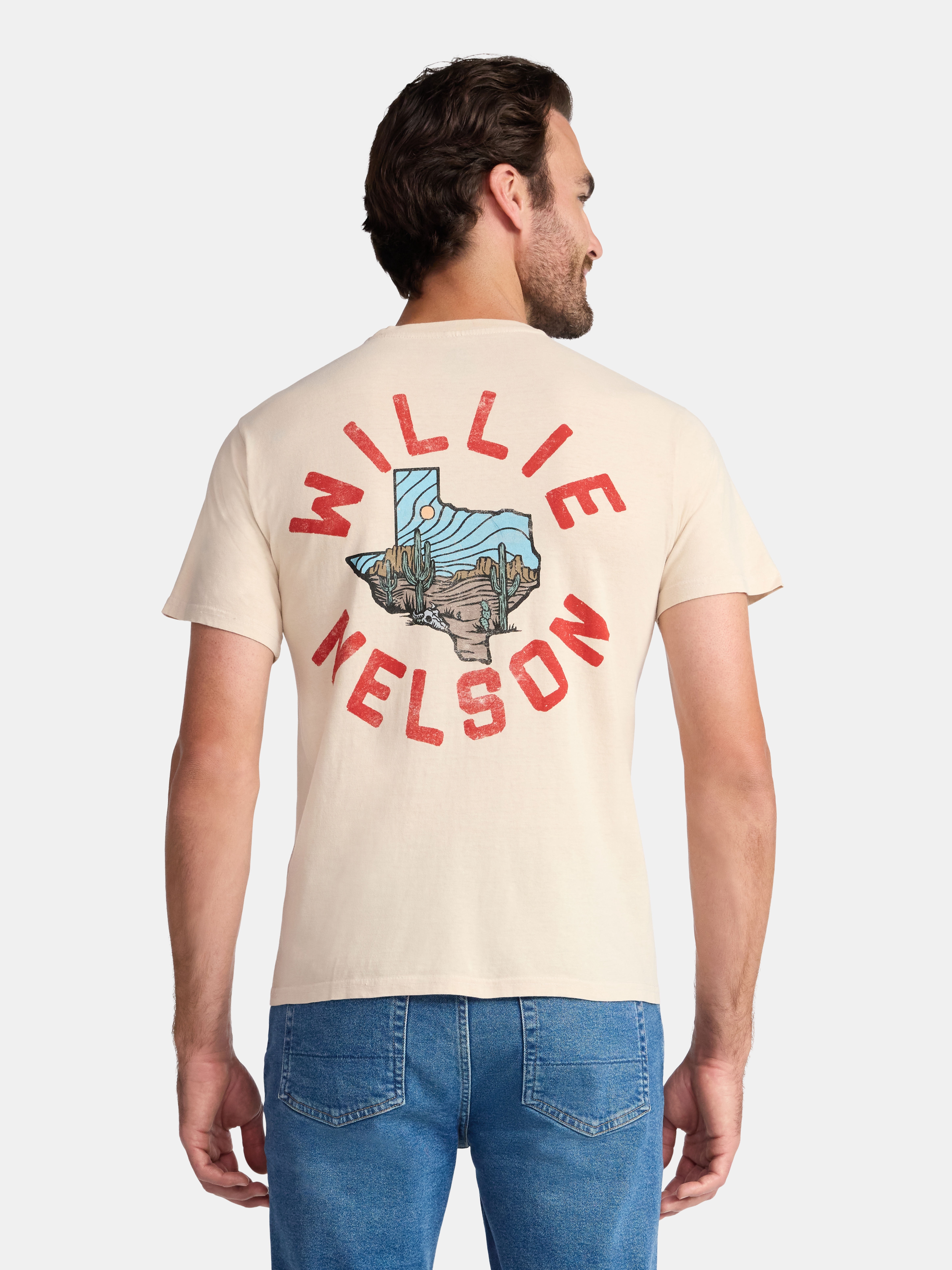 Willie Nelson Men's and Big Men's Graphic Tee with Short Sleeves, Sizes S-3XL